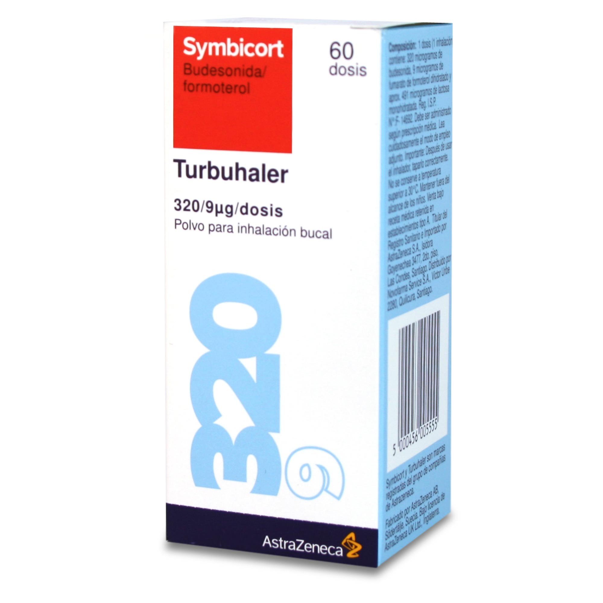 Symbicort Turbuhaler Budesonida  320 mcg Inhalador Bucal 60 Dosis