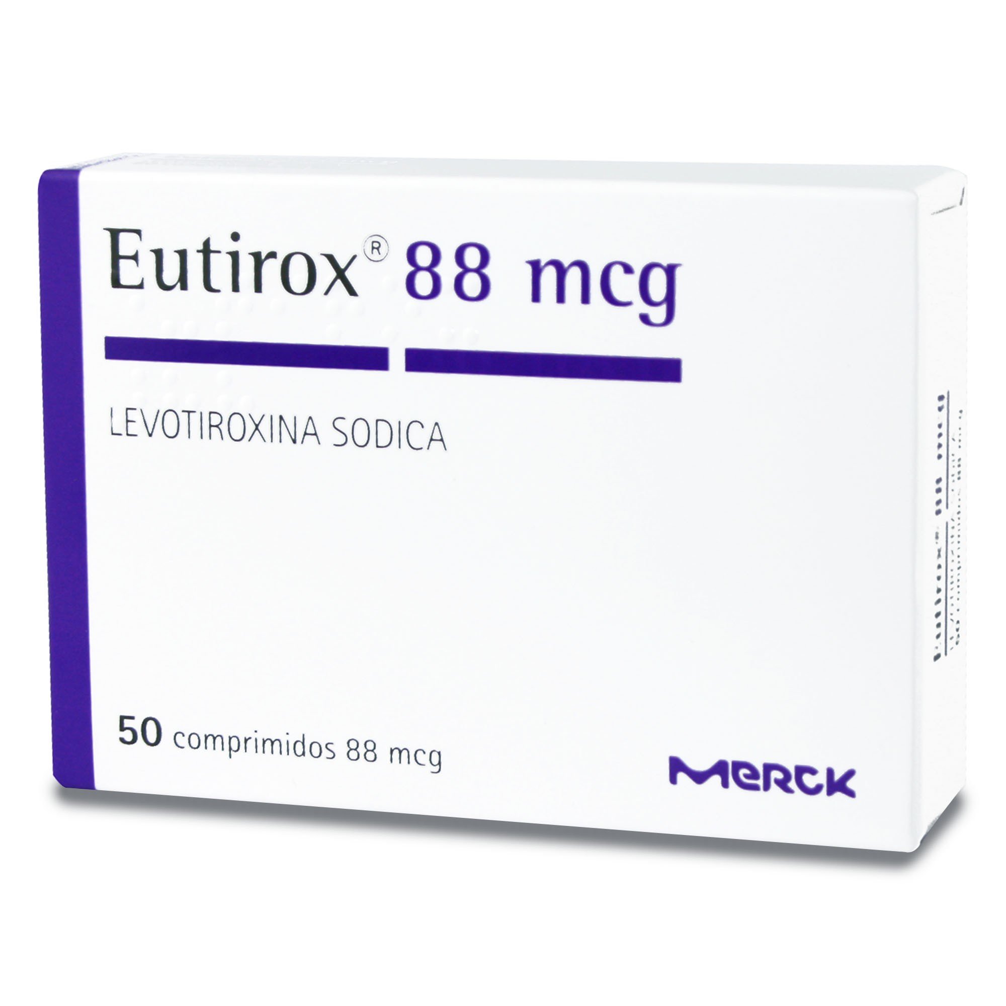 Eutirox 88 Levotiroxina 88 mcg 50 Comprimidos