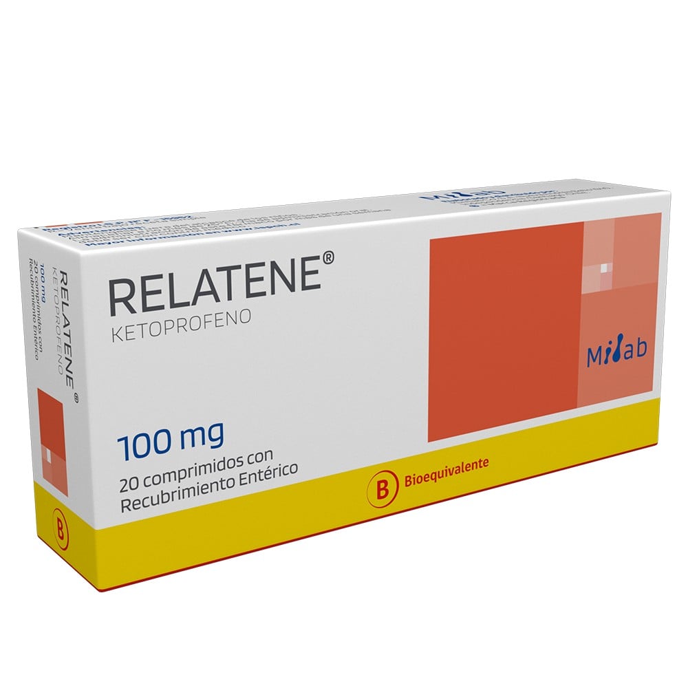 Relatene Ketoprofeno 100 mg 20 Comprimidos Recubiertos