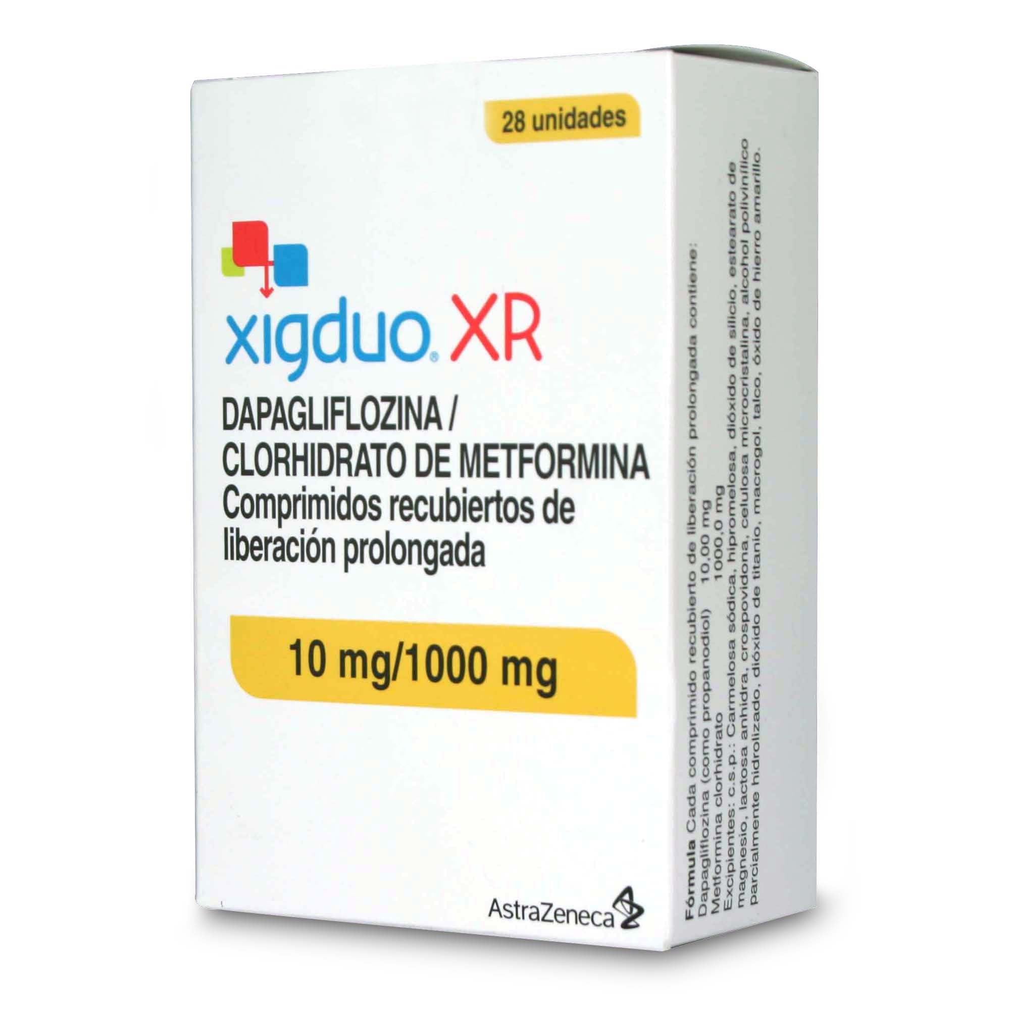 XIGDUO XR 5/500 COMPRIMIDOS RECUBIERTOS DE LIBERACIÓN PROLONGADA (METFORMINA CLORHIDRATO / DAPAGLIFLOZINA PROPANODIOL)