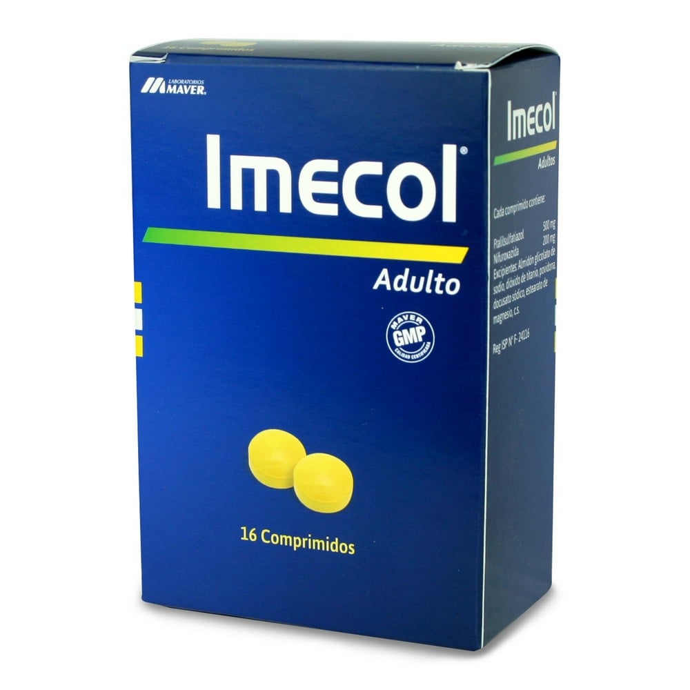 Imecol Nifuroxazida 200 mg 16 Comprimidos
