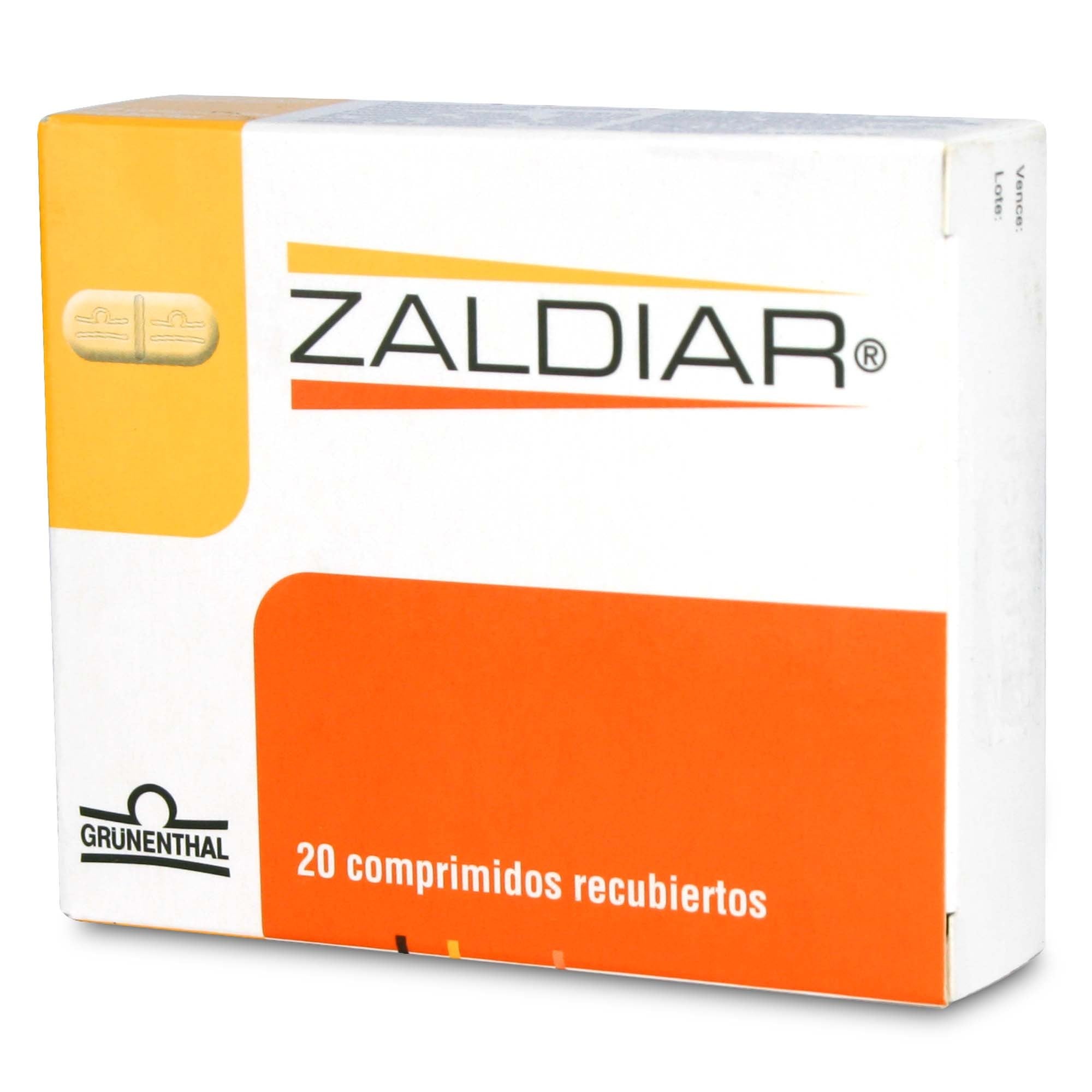Zaldiar Tramadol 37,5 mg 20 Comprimidos Recubiertos
