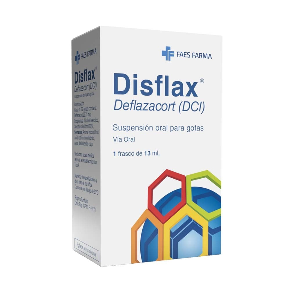 Disflax Deflazacort 22,75 mg  gotas orales 13 mL Gotas sabor fruta tropical