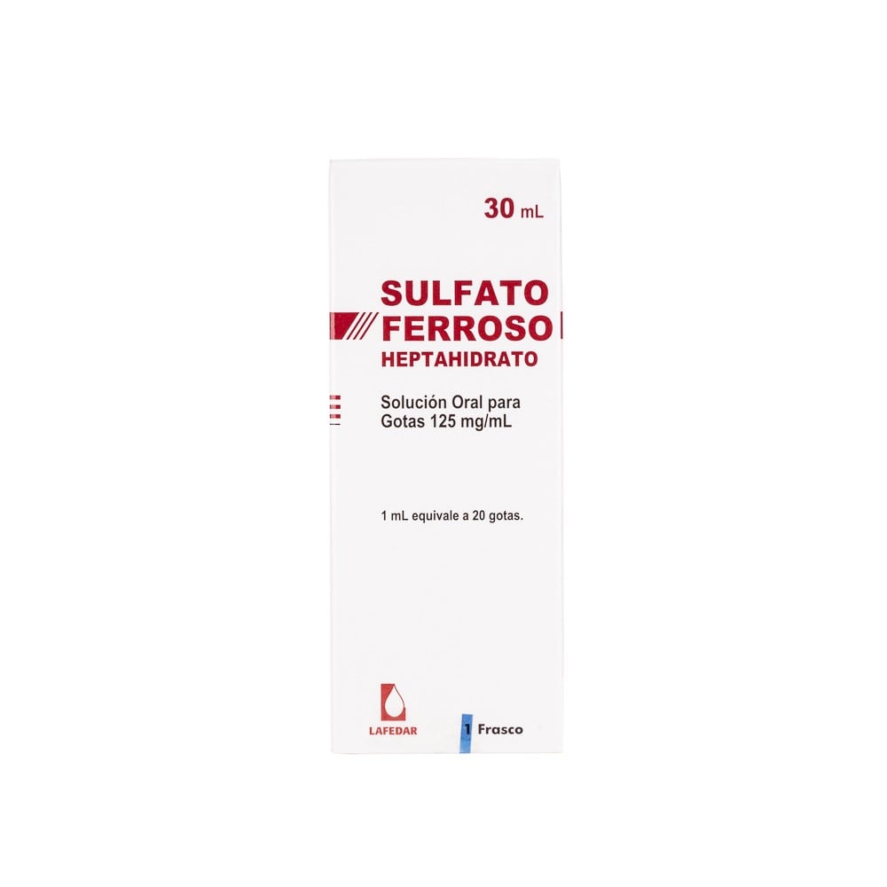Sulfato Ferroso 125 mg/mL Solución Oral 30 mL