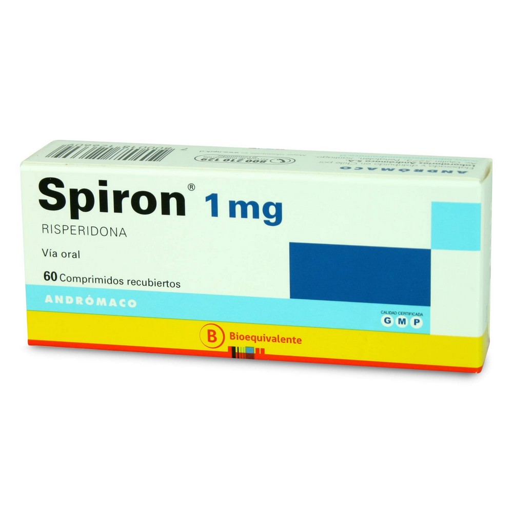 Spiron Risperidona 1 mg 60 Comprimidos