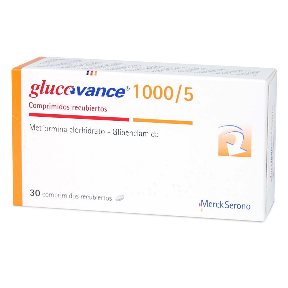 Glucovance Metformina 1000 mg 30 Comprimidos