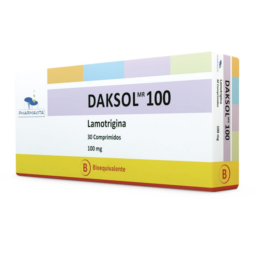 Daksol Lamotrigina 100 mg 28 Comprimidos