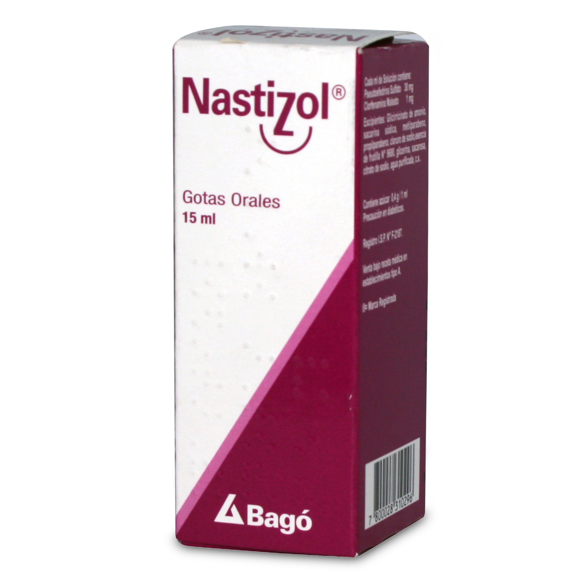 Nastizol Pseudoefedrina 30 mg / mL Gotas 15 mL