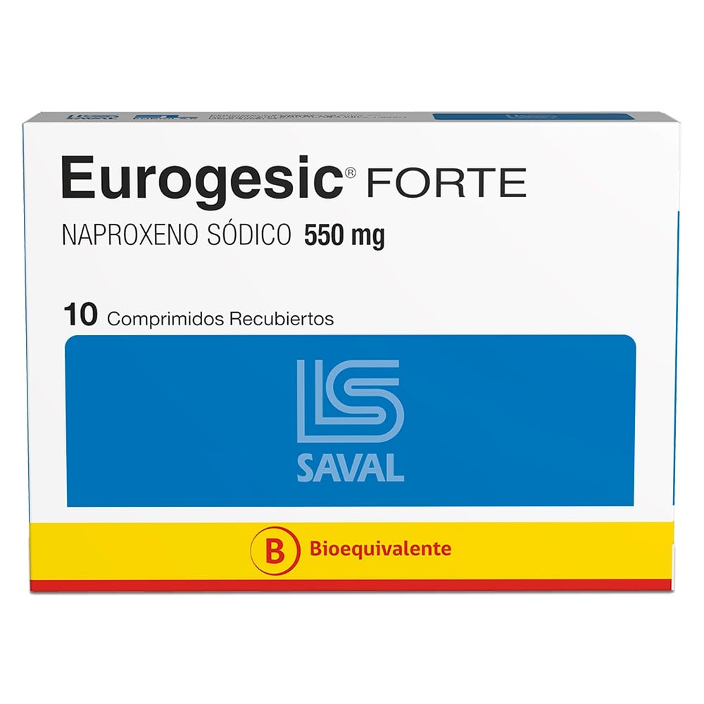 Eurogesic FORTE Naproxeno 550 mg 10 Comprimidos Recubiertos