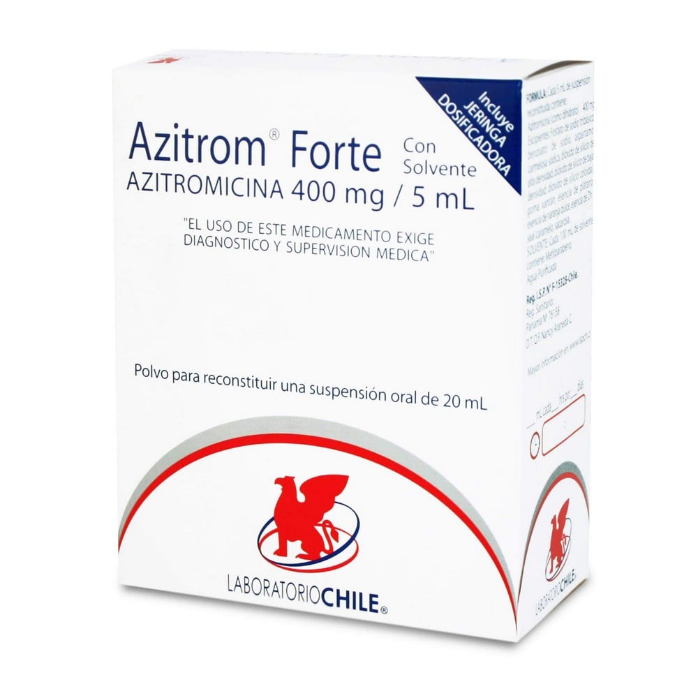 AZITROM POLVO PARA SUSPENSIÓN ORAL 200 mg/5 mL CON SOLVENTE (AZITROMICINA DIHIDRATO)