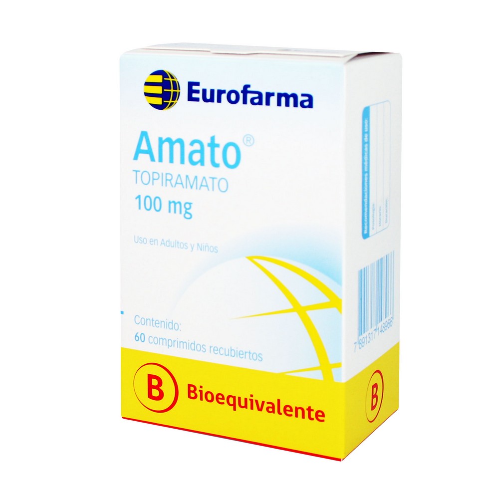Amato Topiramato 100 mg 60 Comprimidos
