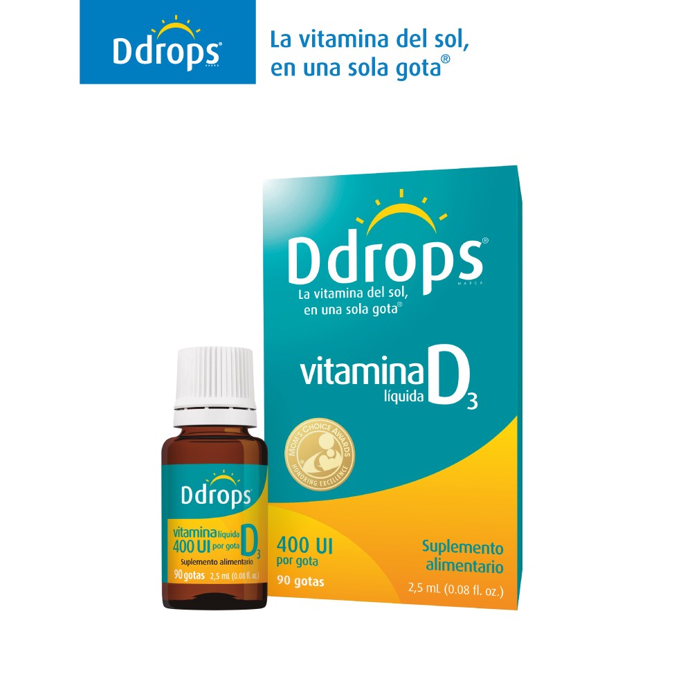 DDROPS 400 UI Vitamina D en gotas 90 gotas (2,5 mL)