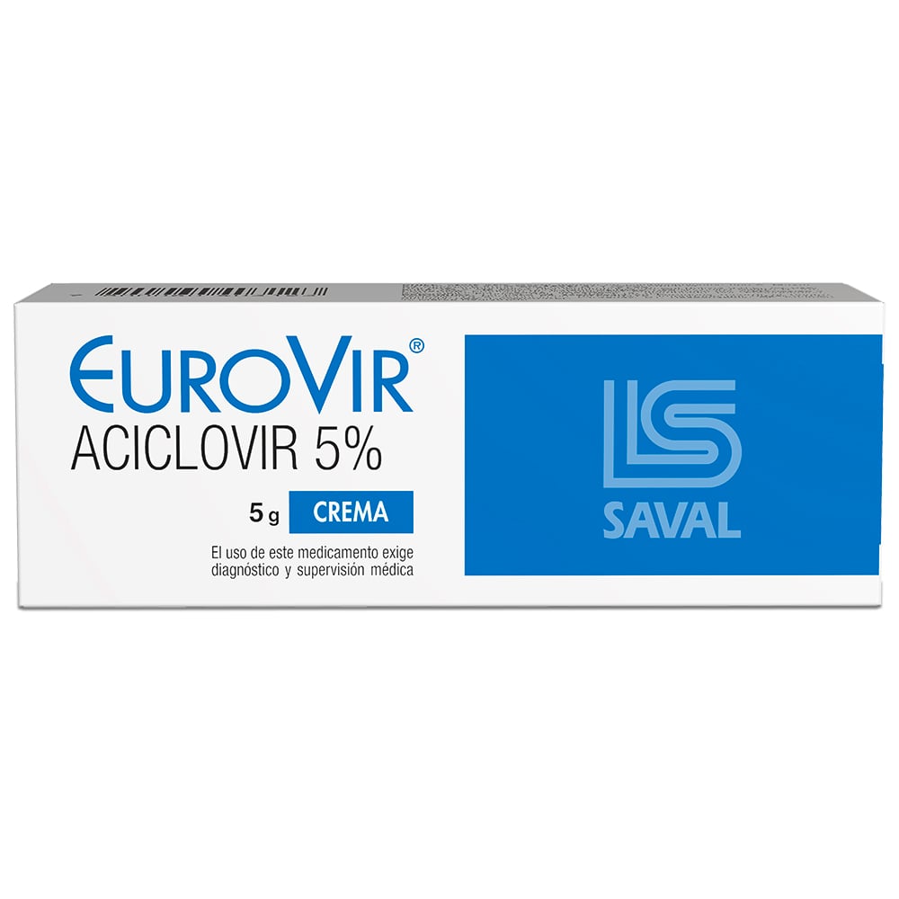 Eurovir Aciclovir 5% Crema Dérmica 5 gr
