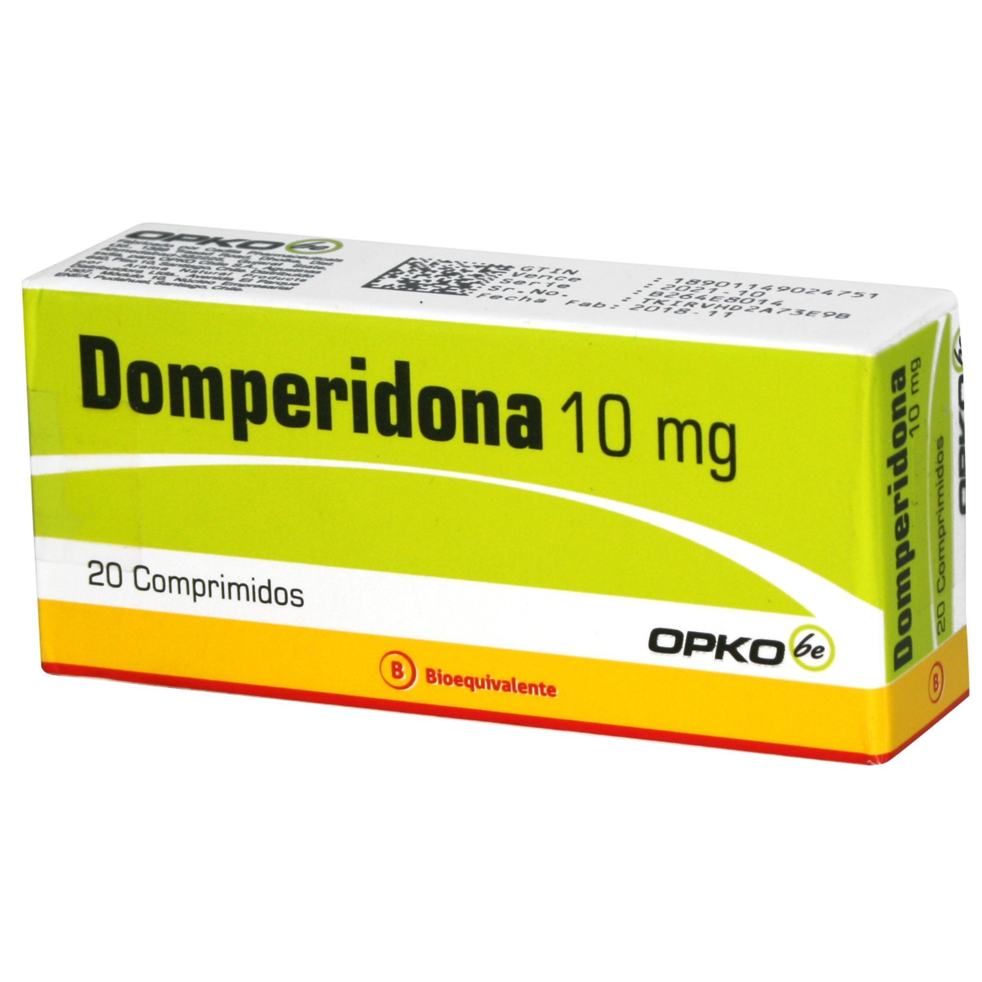 DOMPERIDONA COMPRIMIDOS RECUBIERTOS 10 mg