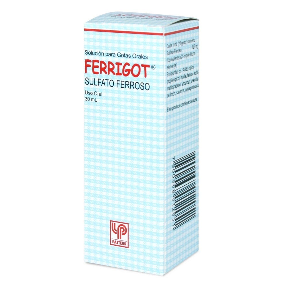 Ferrigot Sulfato Ferroso 25 mg Gotas 30 mL