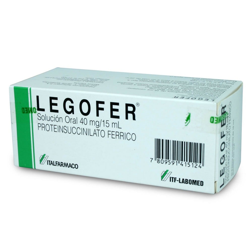 Legofer Proteinsuccinilato Ferrico 800 mg / 15 mL 10 Ampollas