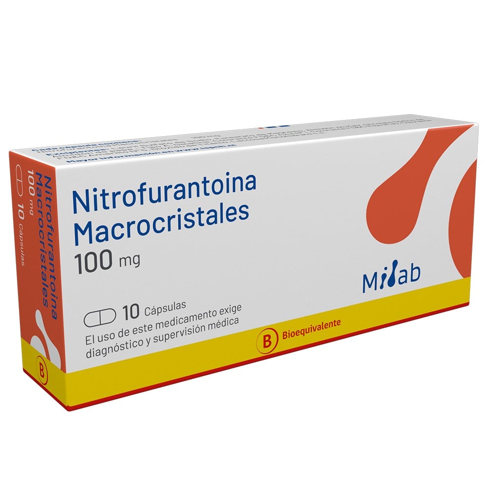 Nitrofurantoina Macrocristales 100 mg 10 Cápsulas