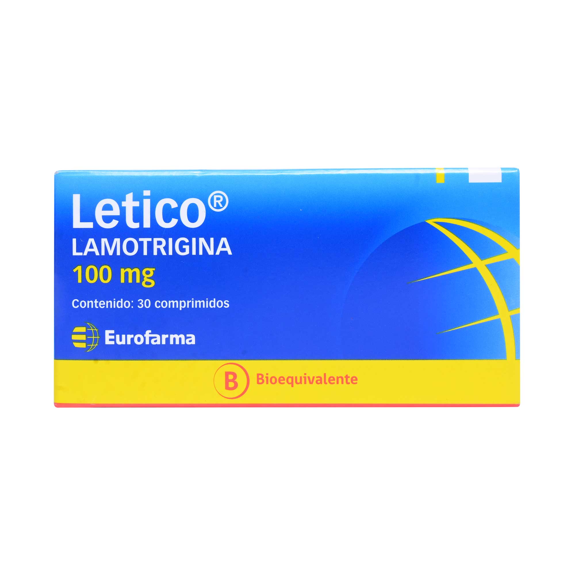 Letico Lamotrigina 100 mg 30 Comprimidos