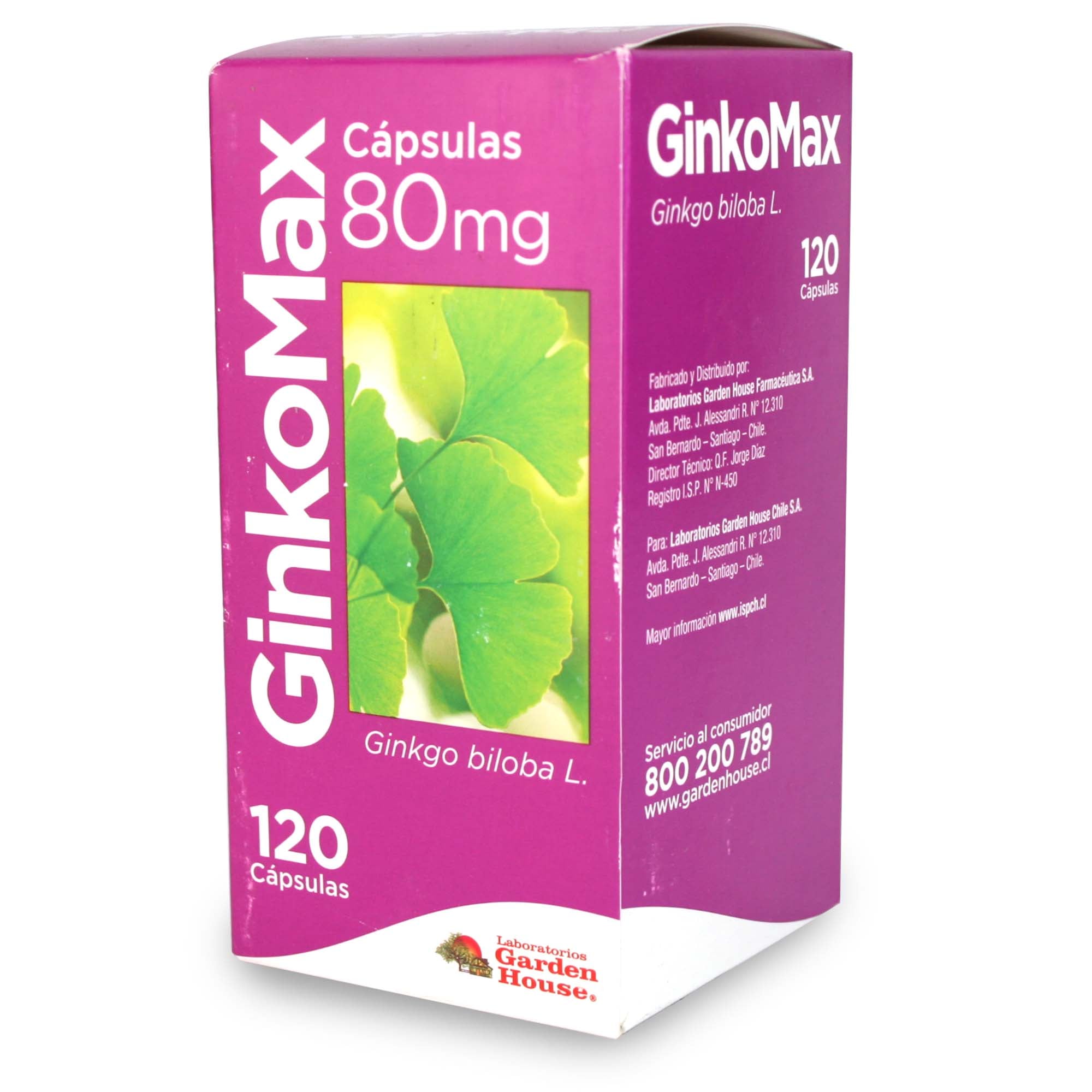 Ginkomax Ginkgo Biloba 80 mg 120 Cápsulas