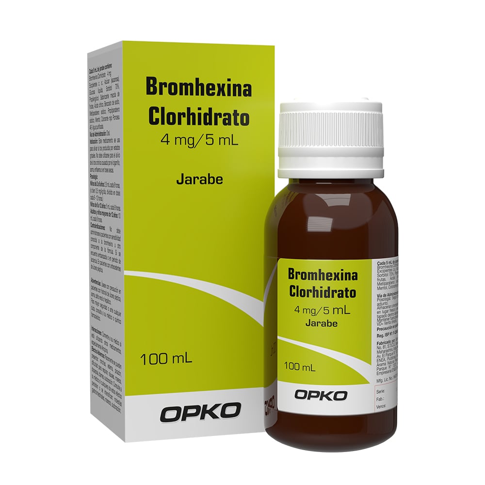 Bromhexina 4 mg/5mL Jarabe 100 mL