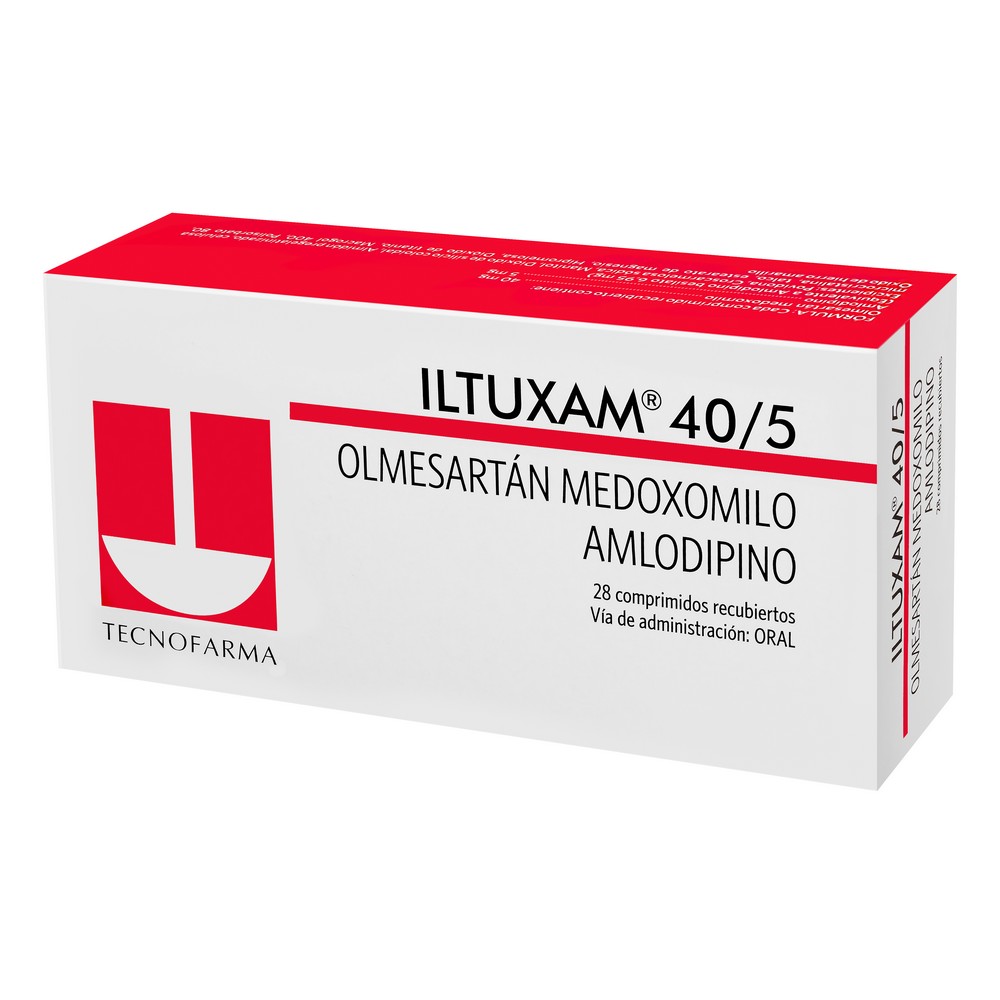 Iltuxam Olmesartán Medoxomilo 40 mg Amlodipino 5 mg 28 Comprimidos Recubiertos