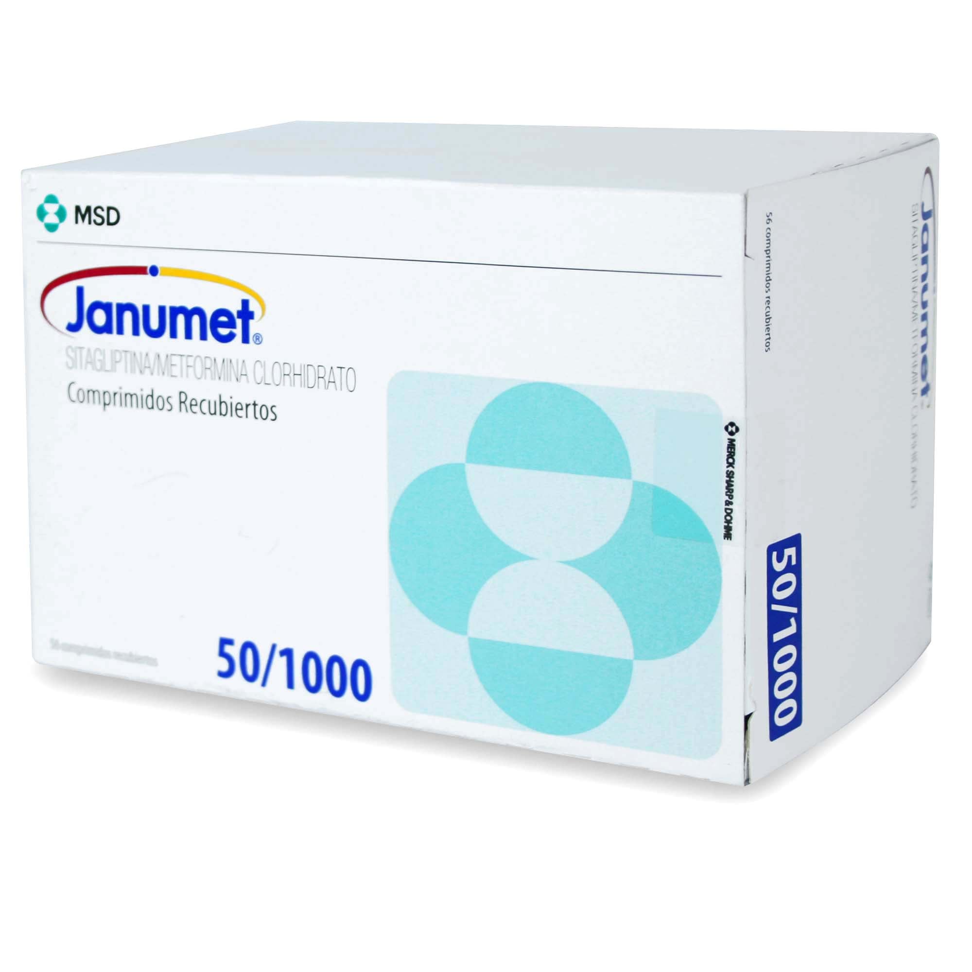 Janumet 50/1000 Sitagliptina 50 mg 56 Comprimidos