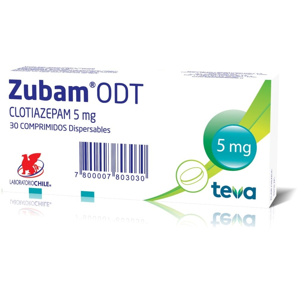 ZUBAM ODT COMPRIMIDOS DISPERSABLES 10 mg (CLOTIAZEPAM)
