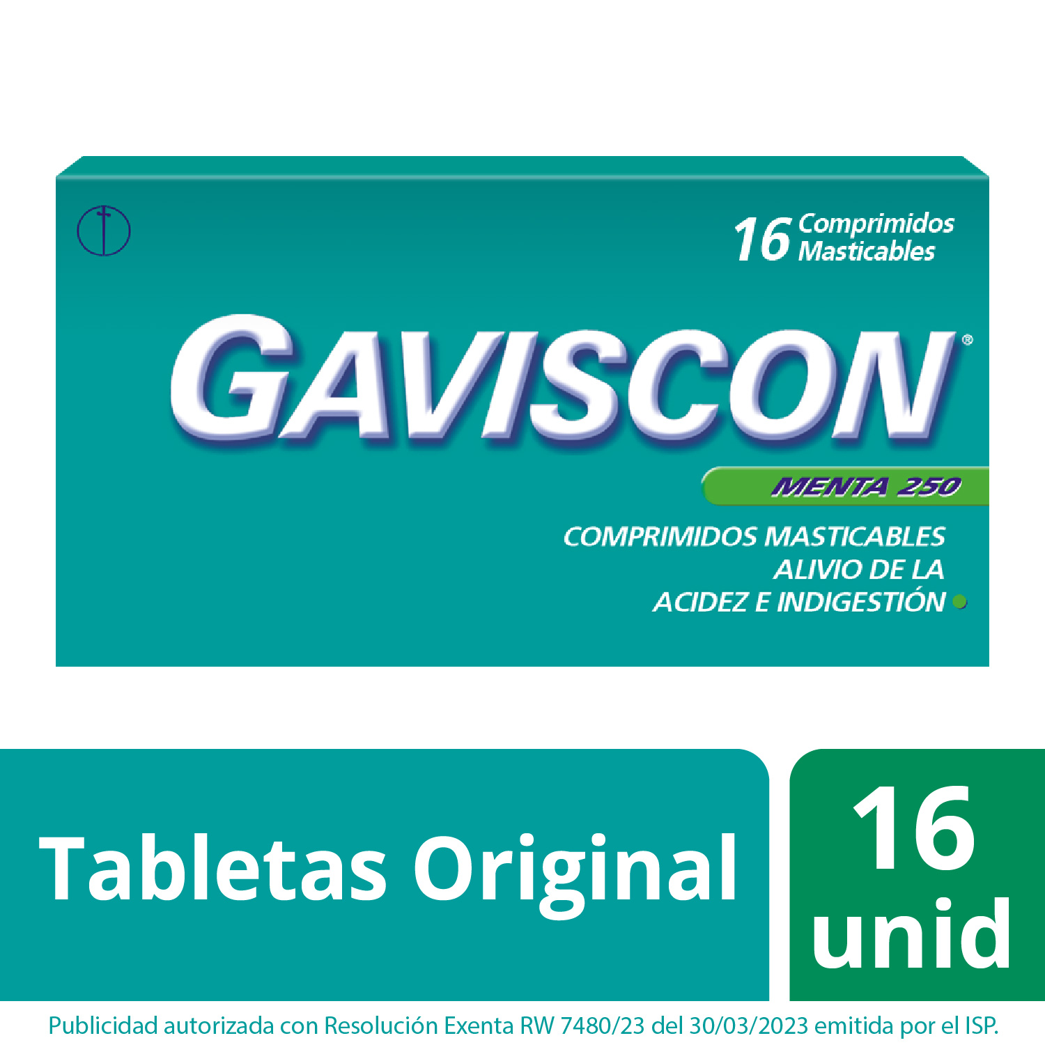 Gaviscon Antiácido y Reflujo Original 16 Comprimidos Masticables