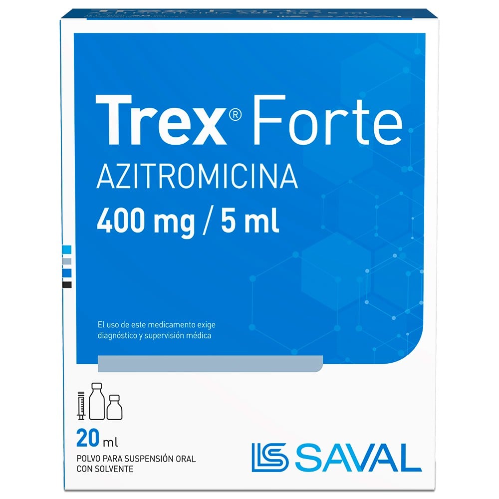 Trex Forte Azitromicina 400 mg / 5 mL Suspensión 20 mL