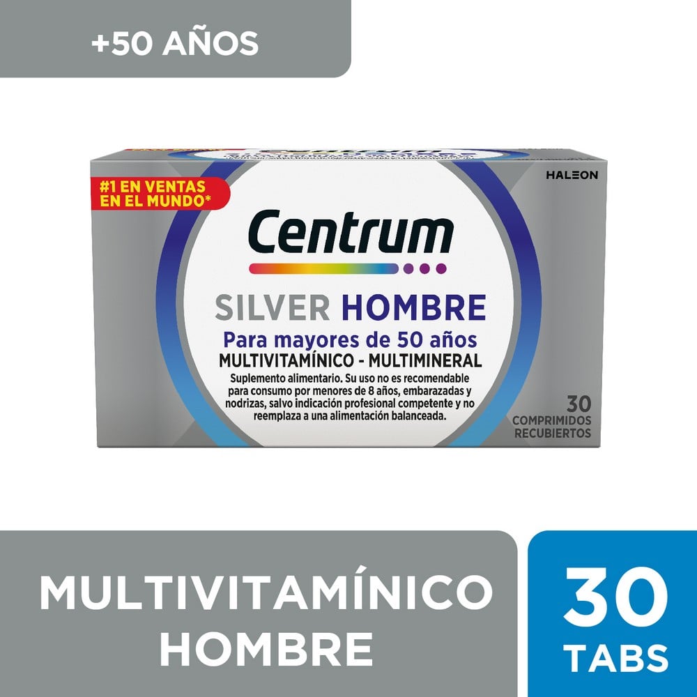 Centrum Silver Hombre Multivitamínico - Multimineral 30 Comprimidos