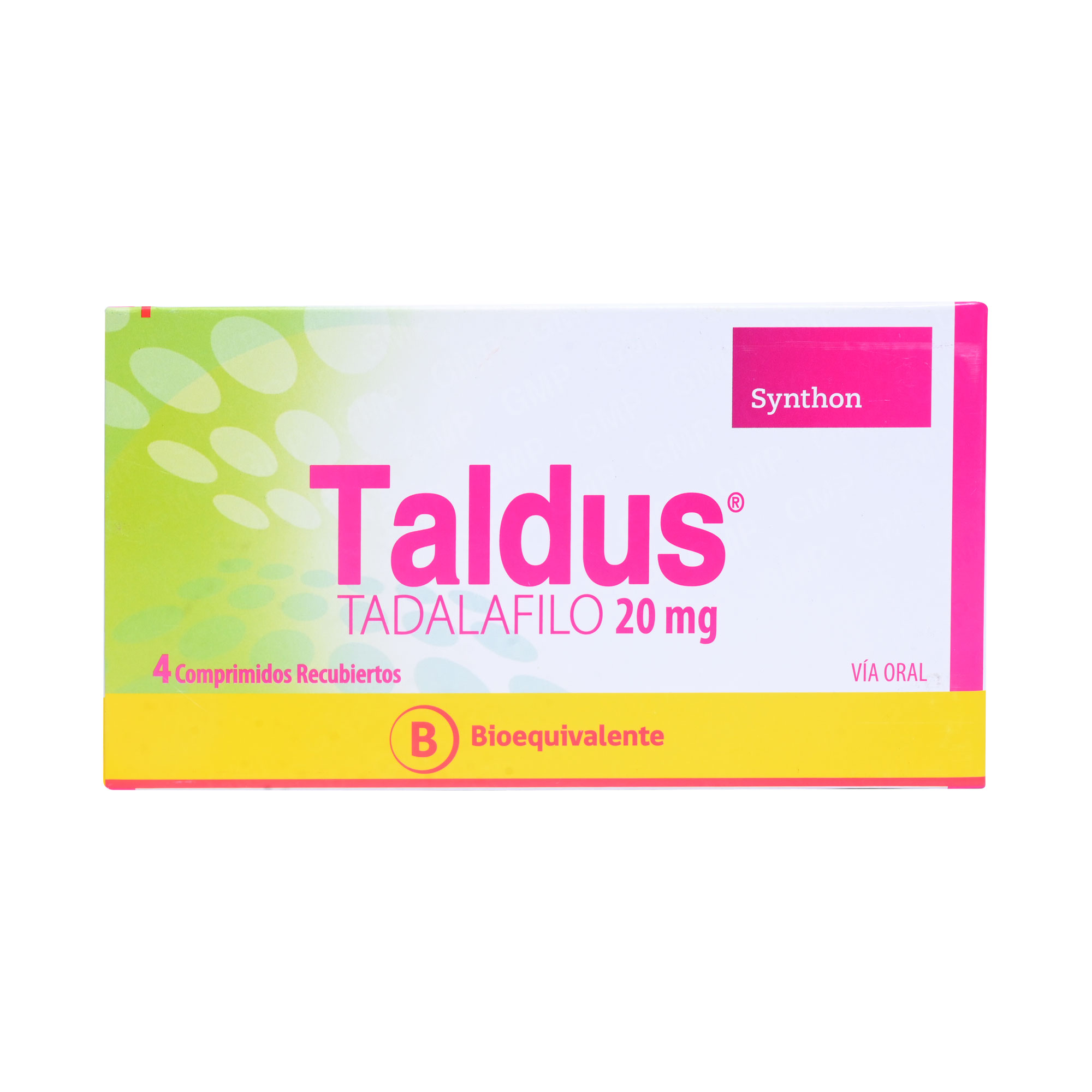 Taldus Tadalafilo 20 mg 4 Comprimidos Recubiertos
