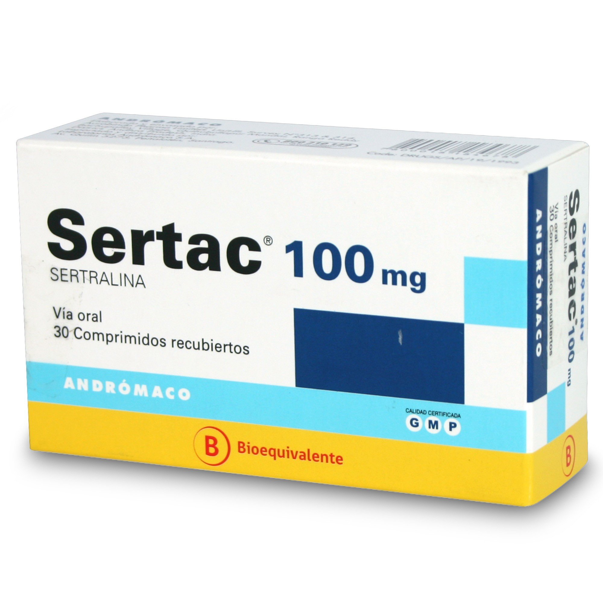 Sertac Sertralina 100 mg 30 Comprimidos Recubiertos