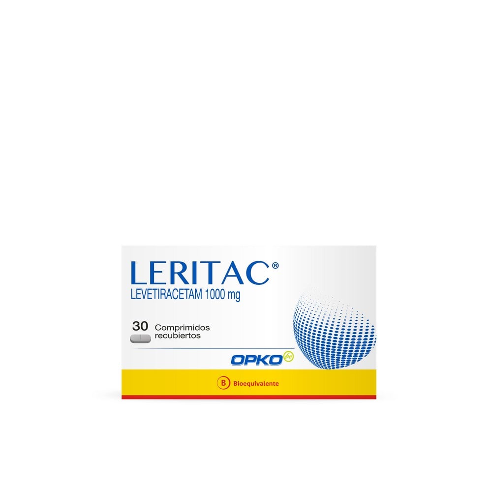 Leritac Levetiracetam 1000 mg 30 Comprimidos recubiertos
