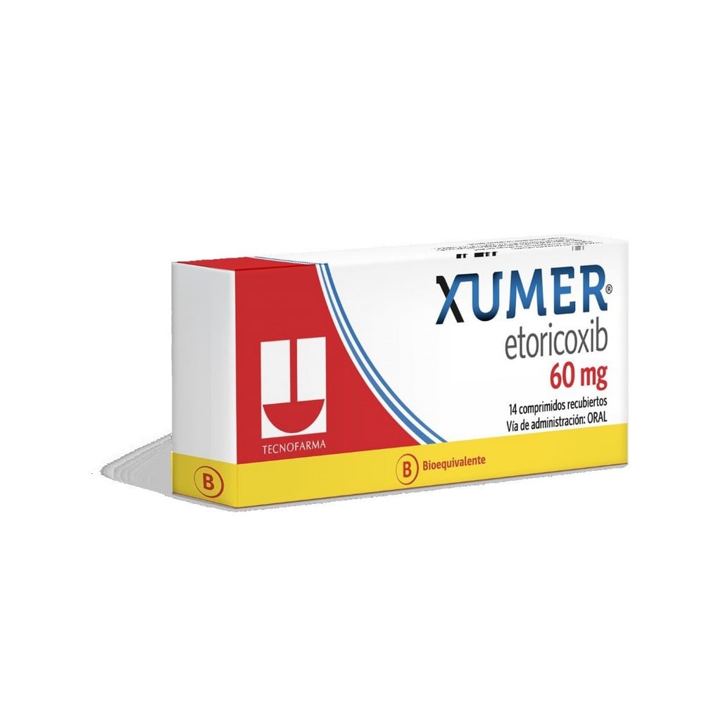Xumer Etoricoxib 60 mg 14 Comprimidos Recubiertos