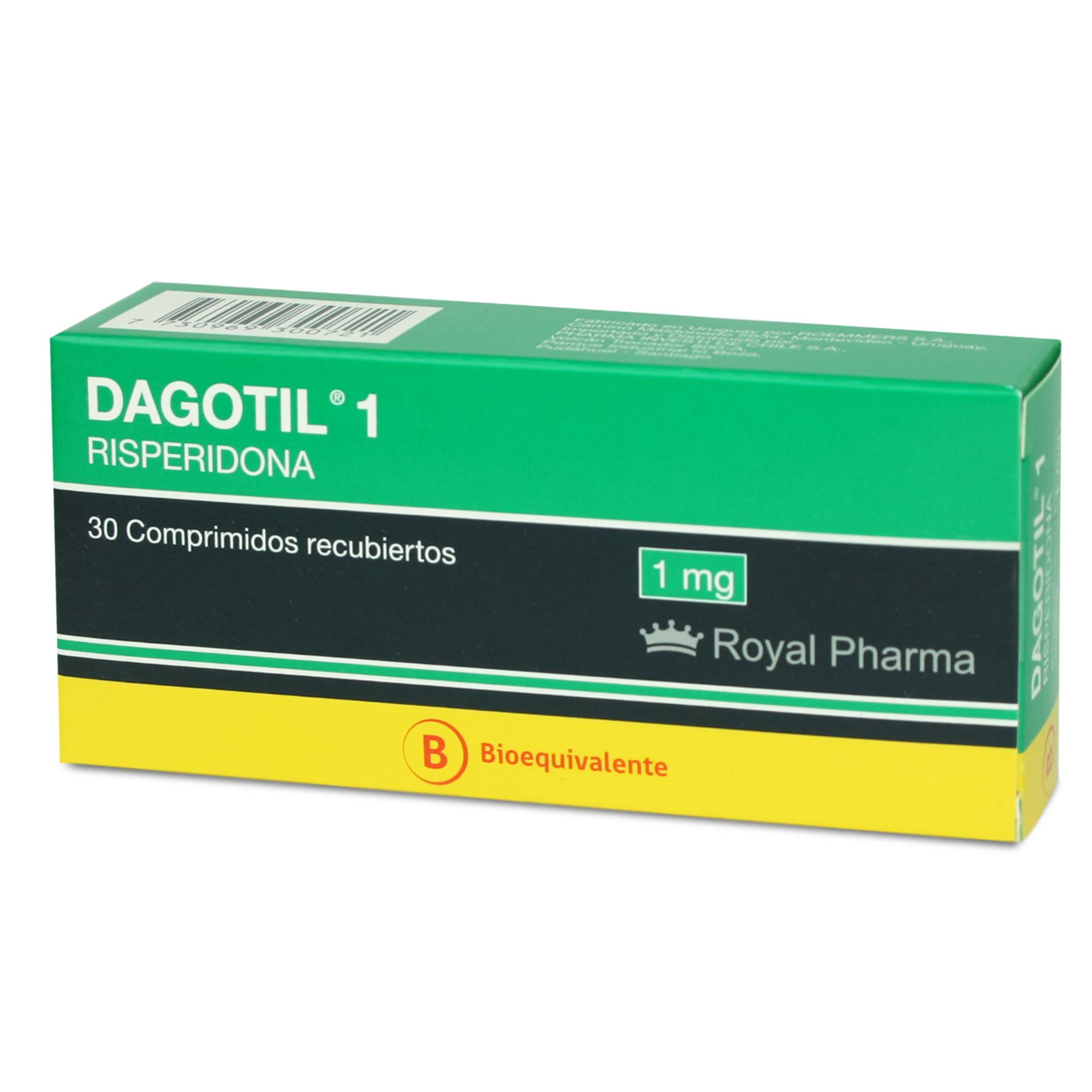 DAGOTIL 1 COMPRIMIDOS RECUBIERTOS 1 mg (RISPERIDONA)