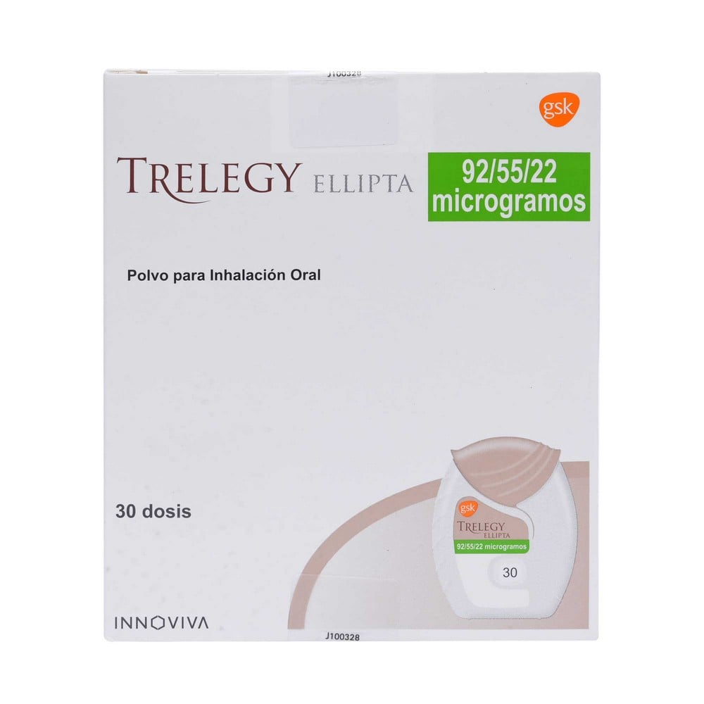 TRELEGY ELLIPTA 92/55/22 POLVO PARA INHALACIÓN ORAL