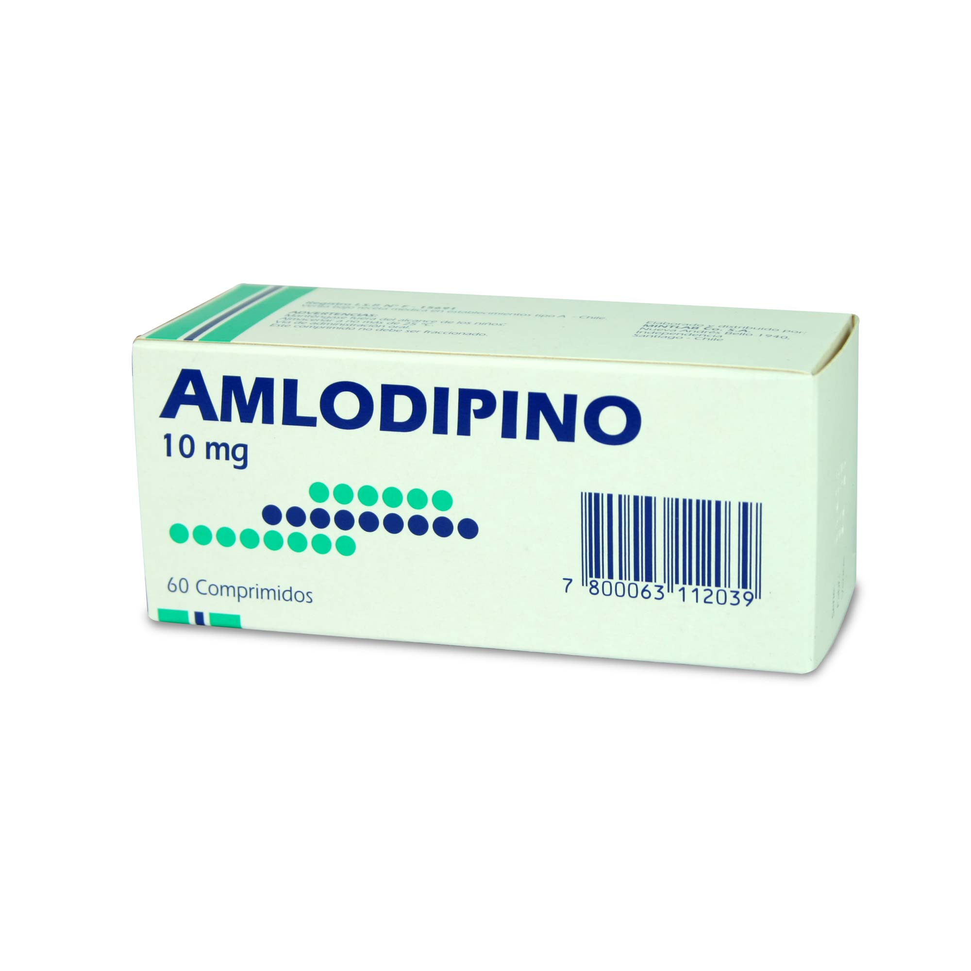 Amlodipino 10 mg 60 Comprimidos