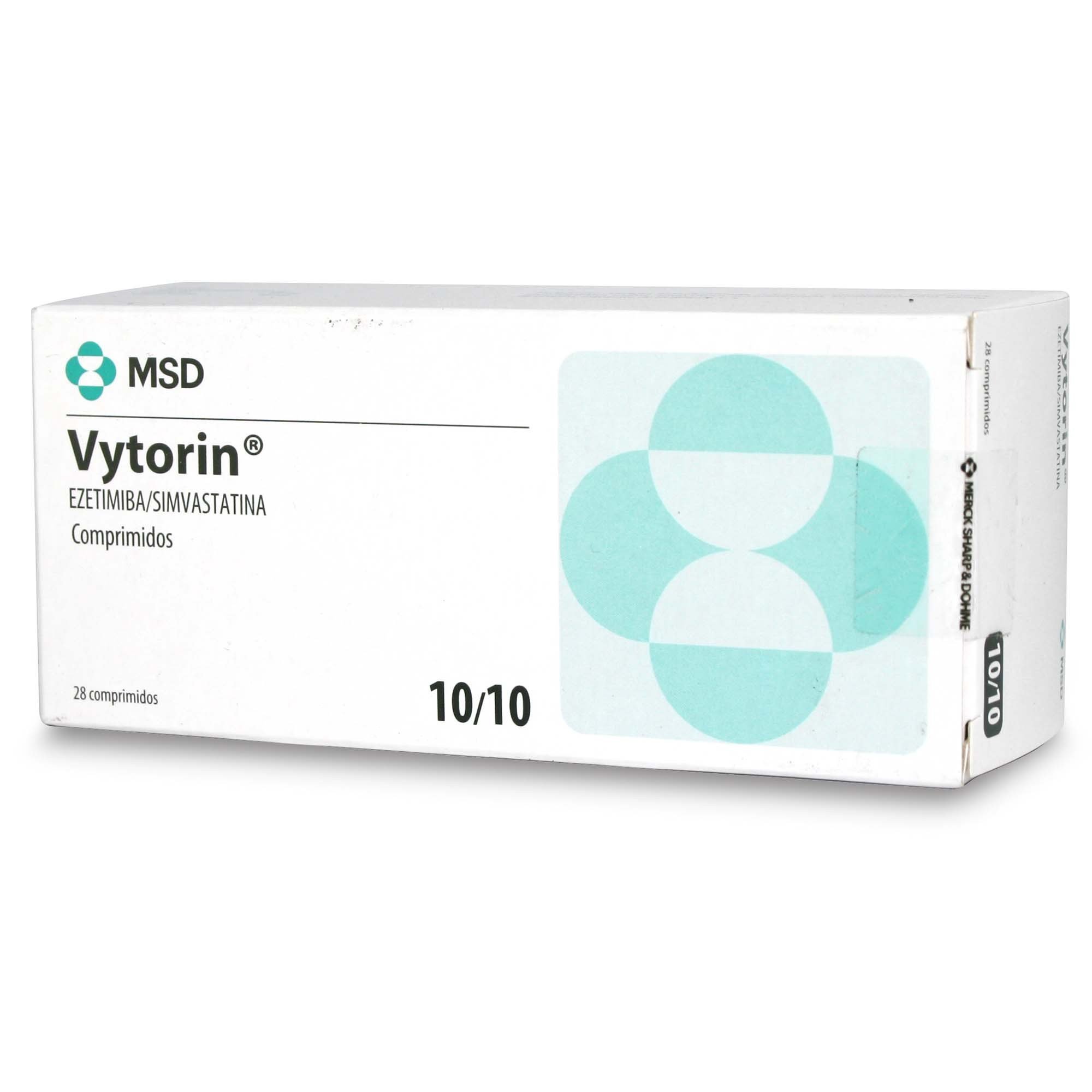 Vytorin 10/10 Ezetimiba 10 mg 28 Comprimidos