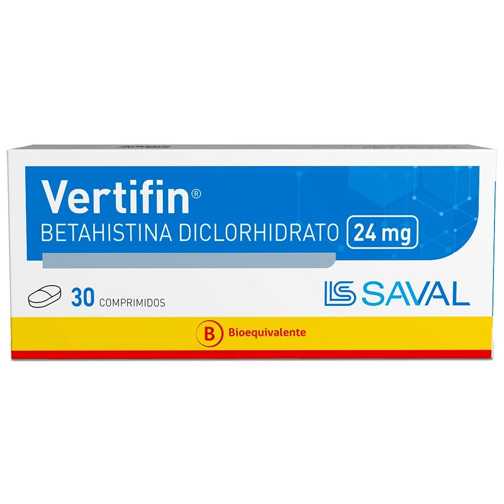 Vertifin Betahistina Diclorhidrato 24 mg 30 Comprimidos