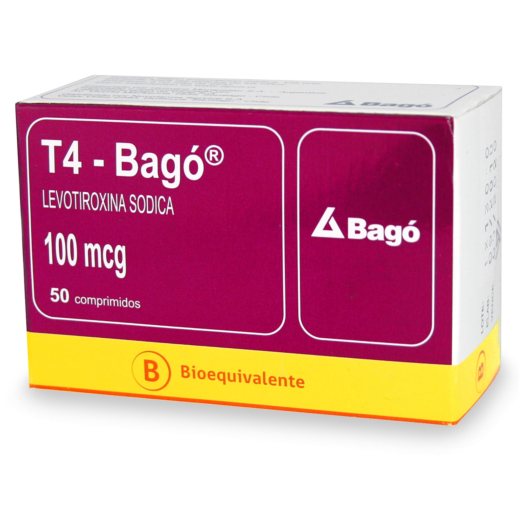 T4-BAGÓ COMPRIMIDOS 100 mcg (LEVOTIROXINA SÓDICA)