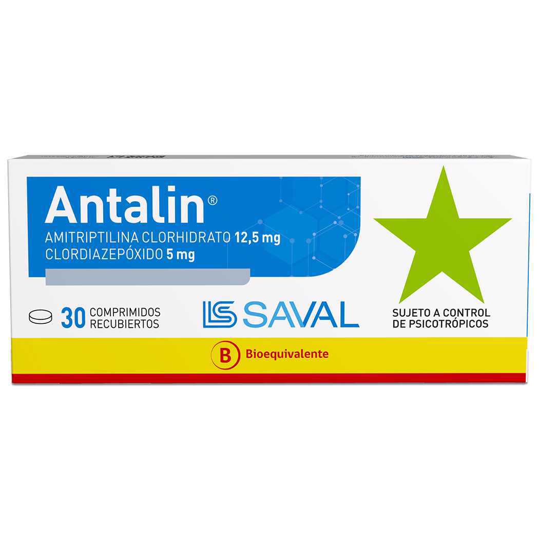 Antalin Clordiazepoxido 5 mg 30 Comprimidos