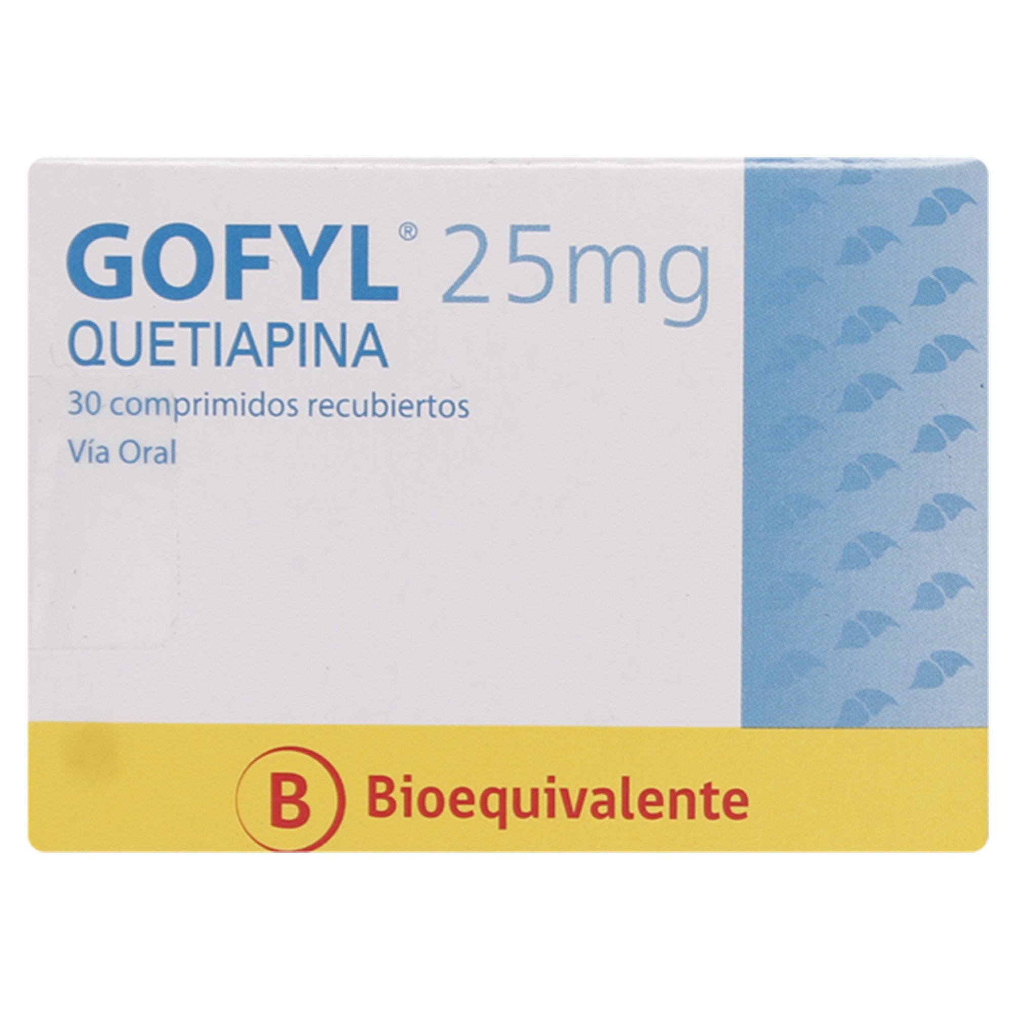 Quetiapina 25 mg 30 Comprimidos Recubiertos