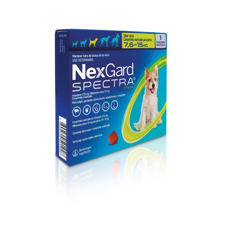 Nexgard Spectra (7,6 a 15 kg) 1 Comprimido Masticable