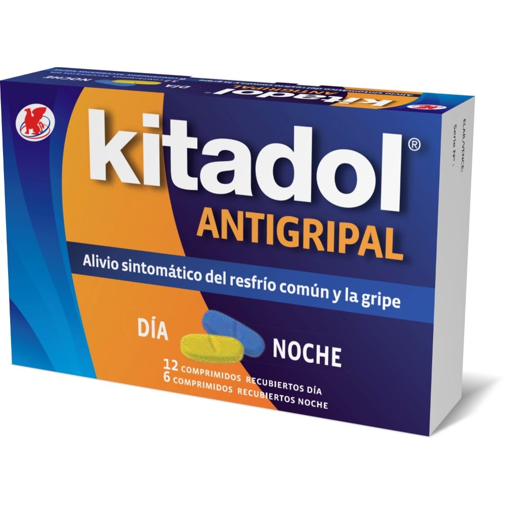 Kitadol Antigripal 18 Comprimidos Recubiertos Día/Noche (12 Día y 6 Noche)