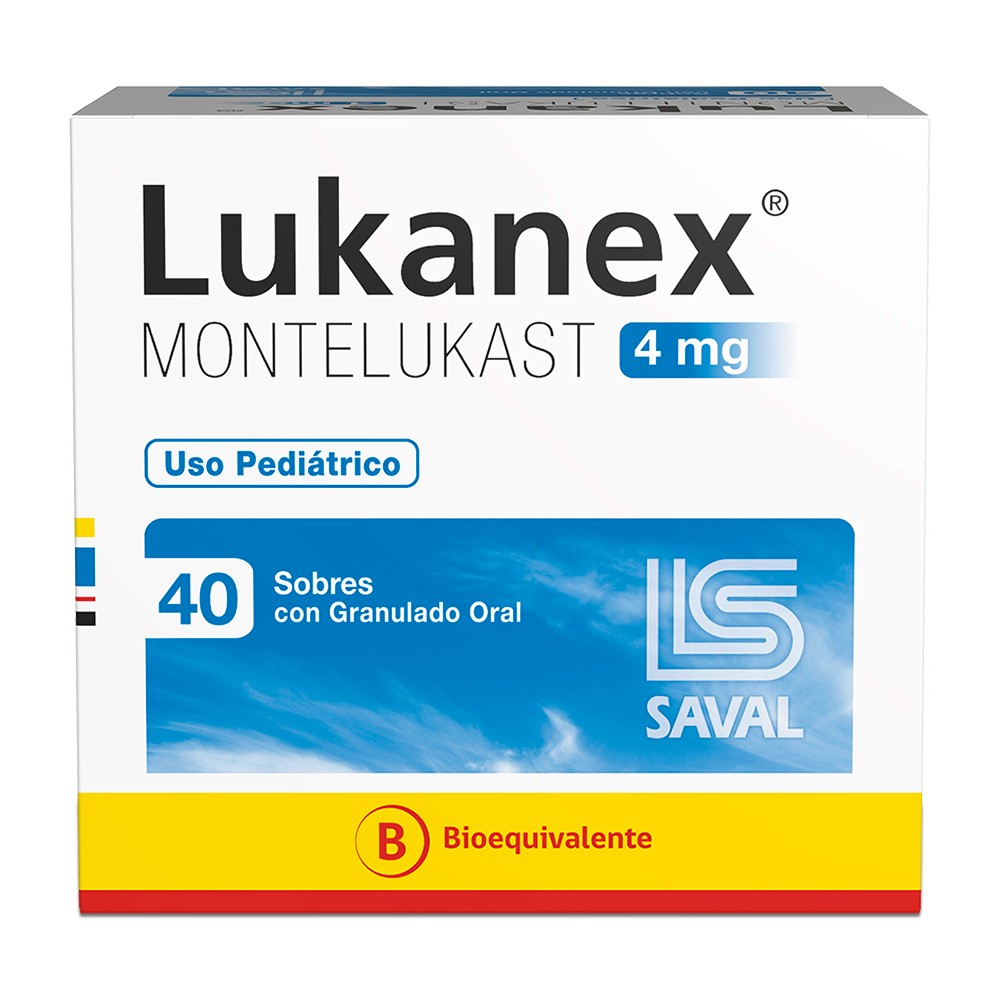 Lukanex Pediátrico Montelukast 4 mg 40 Sobres
