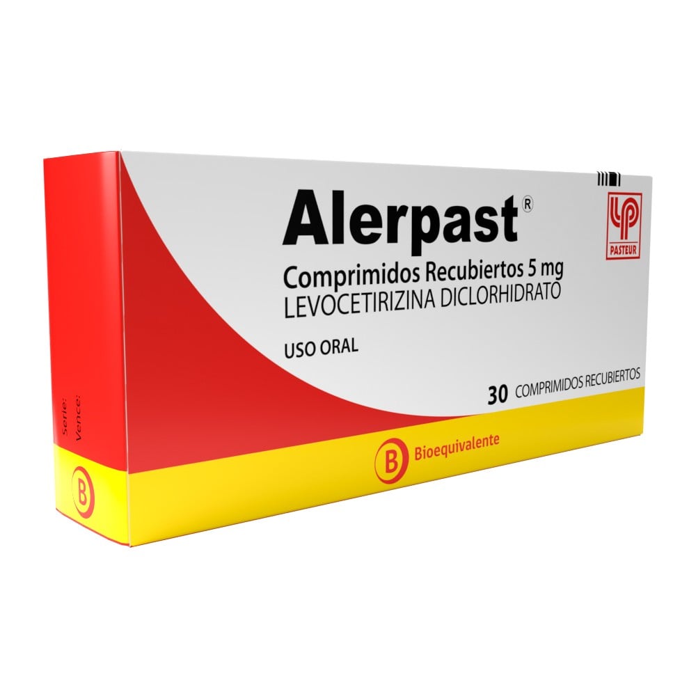 Alerpast Levocetirizina Diclorhidrato 5 mg 30 comprimidos recubiertos