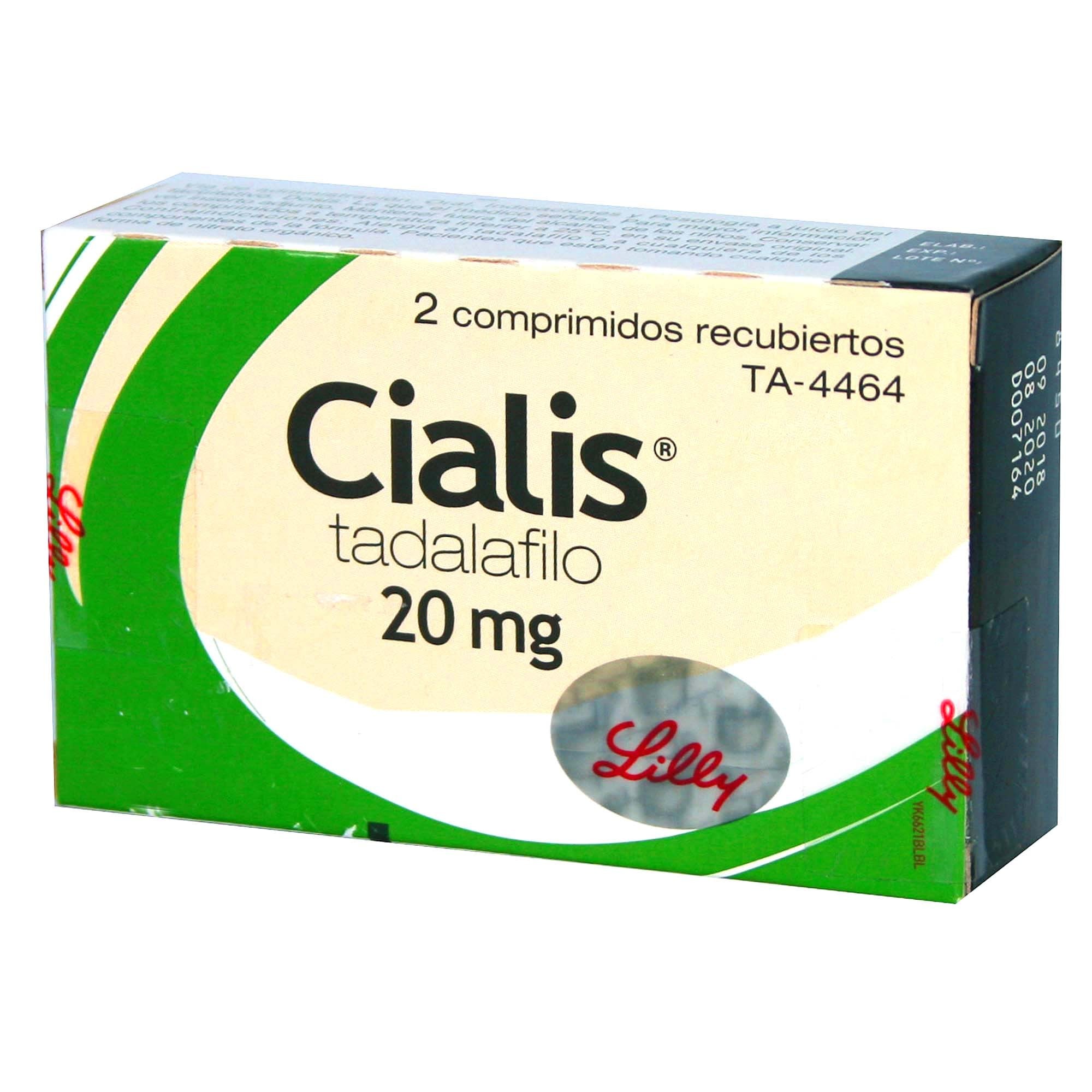 Cialis Tadalafilo 20 mg 2 Comprimidos Recubierto