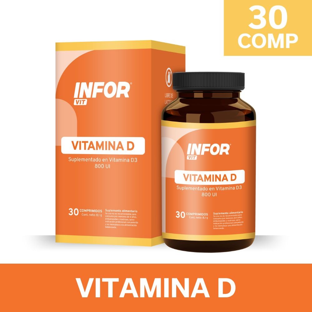 Infor Vit Vitamina D3 800 UI 30 Comprimidos