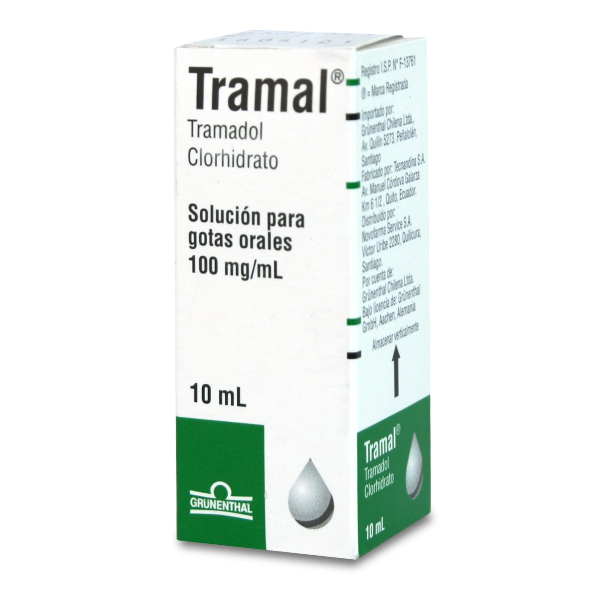 Tramal Tramadol Clorhidrato 100 mg/ml Gotas 10 mL