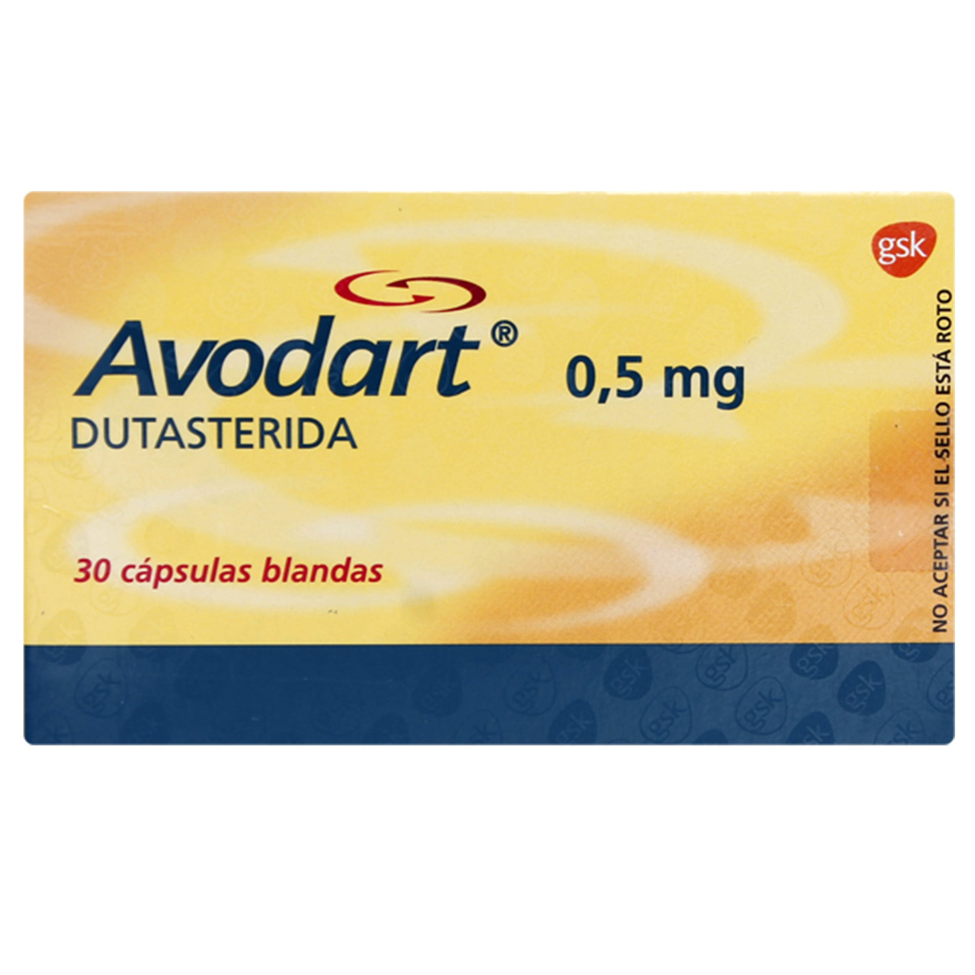 Avodart Dutasterida 0,5 mg 30 Cápsulas Blandas
